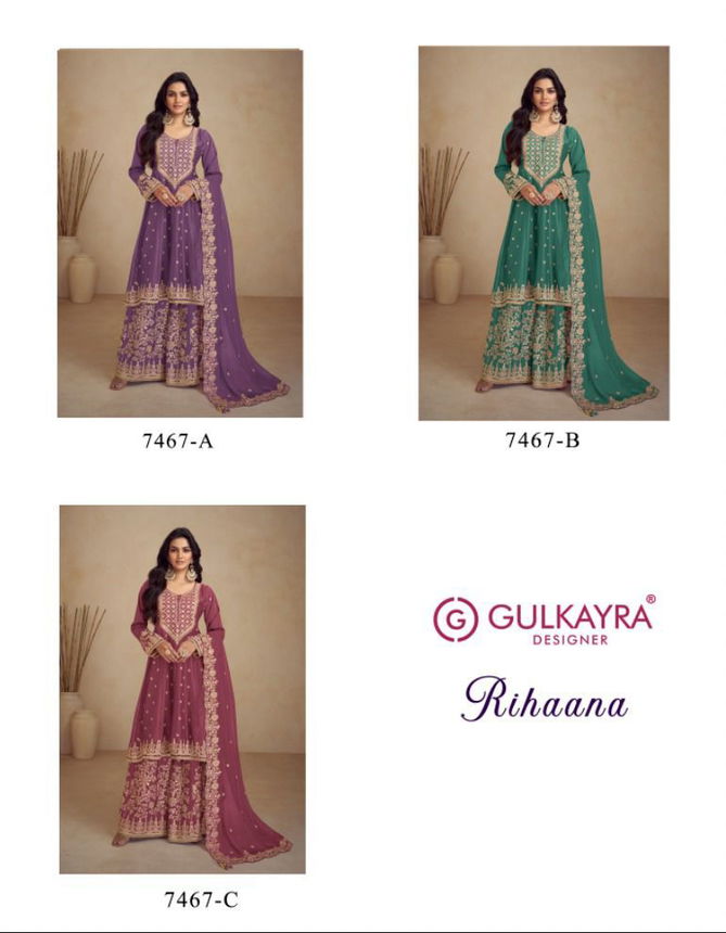 Rihaana By Gulkayra Real Chinon Readymade Suits Exporters In India